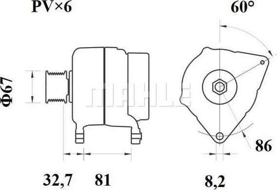 MAHLE MG 15 - Генератор autospares.lv