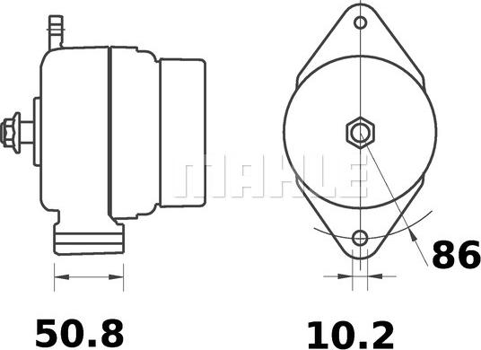 MAHLE MG 13 - Генератор autospares.lv