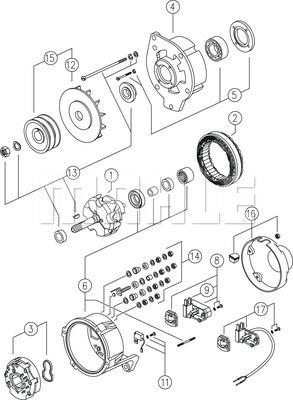 MAHLE MG 240 - Генератор autospares.lv