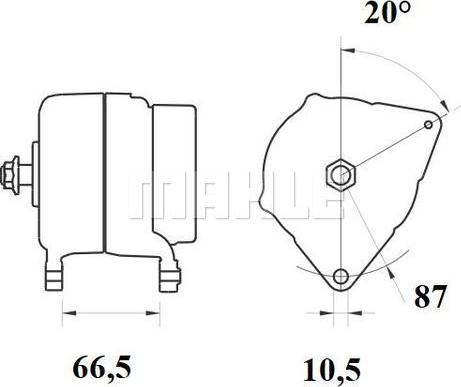 MAHLE MG 897 - Генератор autospares.lv