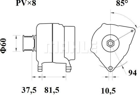 MAHLE MG 811 - Генератор autospares.lv