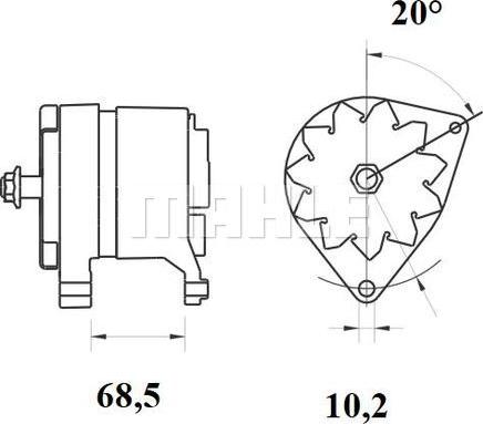 MAHLE MG 880 - Генератор autospares.lv