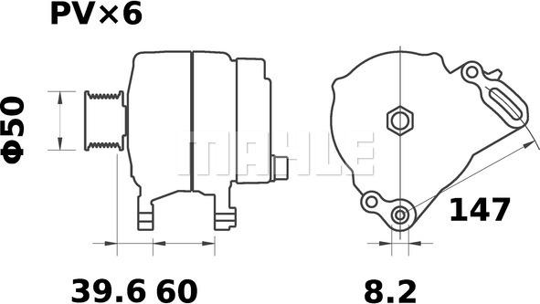 MAHLE MG 366 - Генератор autospares.lv