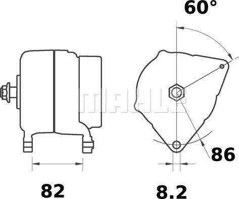 MAHLE MG 308 - Генератор autospares.lv