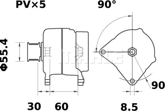 MAHLE MG 32 - Генератор autospares.lv