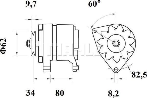 MAHLE MG 372 - Генератор autospares.lv