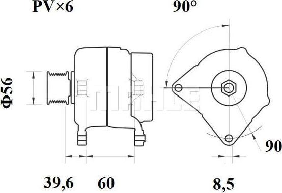 MAHLE MG 295 - Генератор autospares.lv