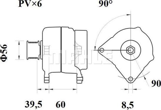 MAHLE MG 243 - Генератор autospares.lv