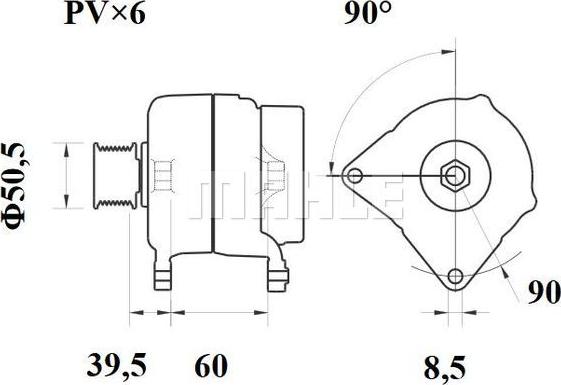 MAHLE MG 202 - Генератор autospares.lv