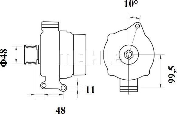 MAHLE MG 731 - Генератор autospares.lv