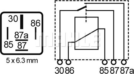MAHLE MR 95 - Реле, рабочий ток autospares.lv