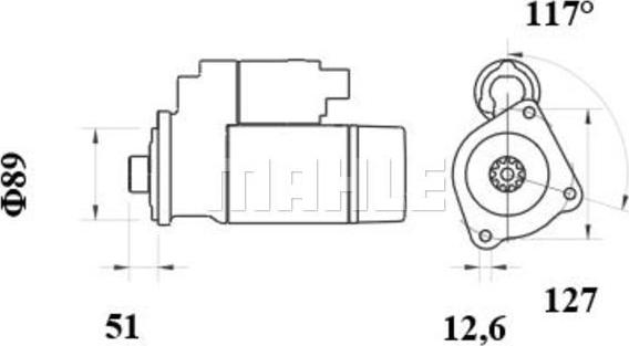 MAHLE MS 997 - Стартер autospares.lv