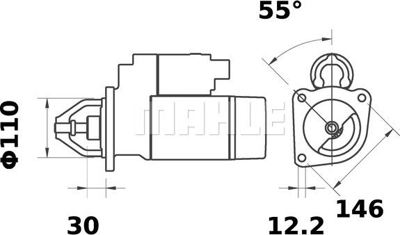 MAHLE MS 448 - Стартер autospares.lv