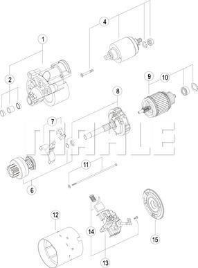 MAHLE MS 455 - Стартер autospares.lv