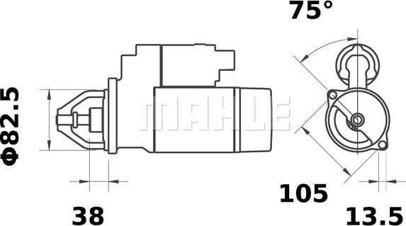 MAHLE MS 45 - Стартер autospares.lv