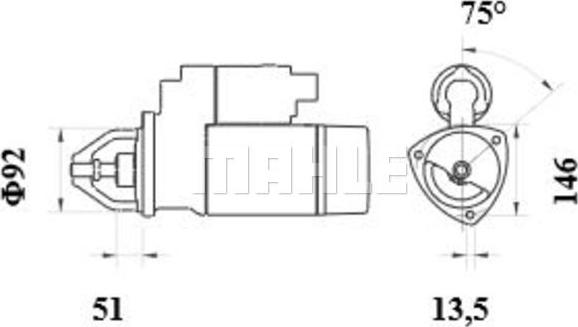 MAHLE MS 463 - Стартер autospares.lv