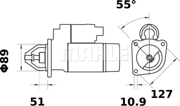 MAHLE MS 416 - Стартер autospares.lv