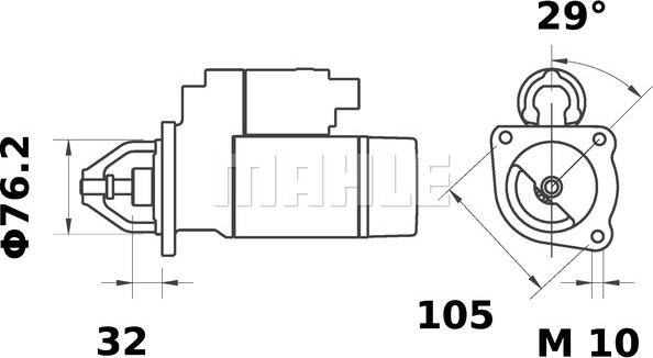 MAHLE MS 410 - Стартер autospares.lv