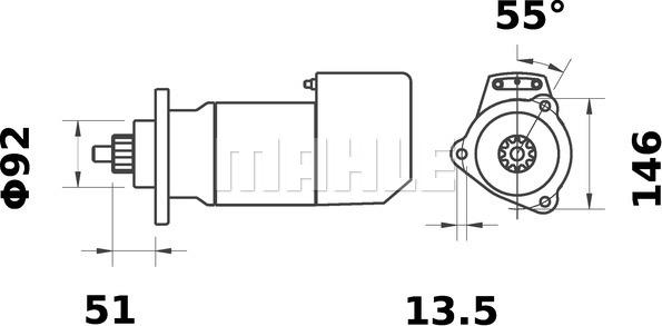 MAHLE MS 586 - Стартер autospares.lv