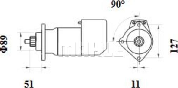 MAHLE MS 530 - Стартер autospares.lv