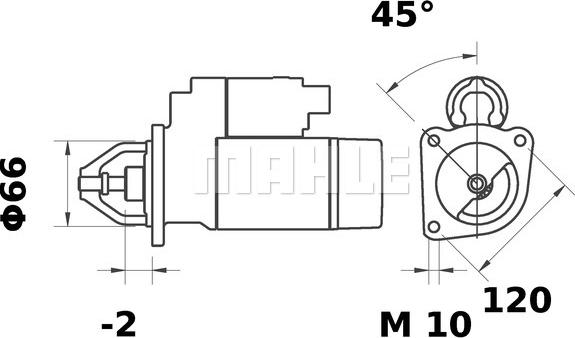 MAHLE MS 150 - Стартер autospares.lv