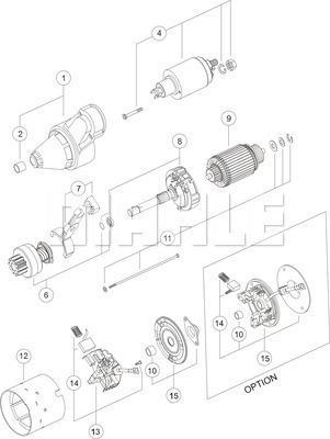 MAHLE MS 150 - Стартер autospares.lv