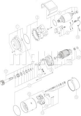 MAHLE MS 75 - Стартер autospares.lv