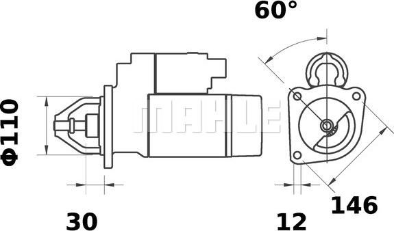 MAHLE MS 387 - Стартер autospares.lv