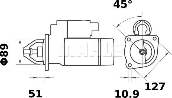 MAHLE MS 18 - Стартер autospares.lv