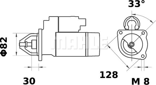 MAHLE MS 114 - Стартер autospares.lv