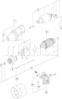 MAHLE MS 375 - Стартер autospares.lv