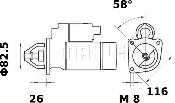 MAHLE MS 11 - Стартер autospares.lv