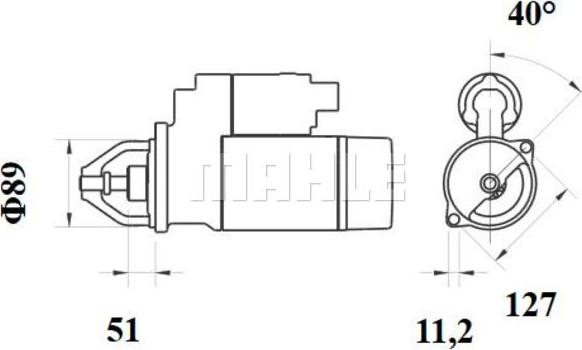 MAHLE MS 894 - Стартер autospares.lv