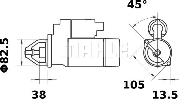 MAHLE MS 89 - Стартер autospares.lv