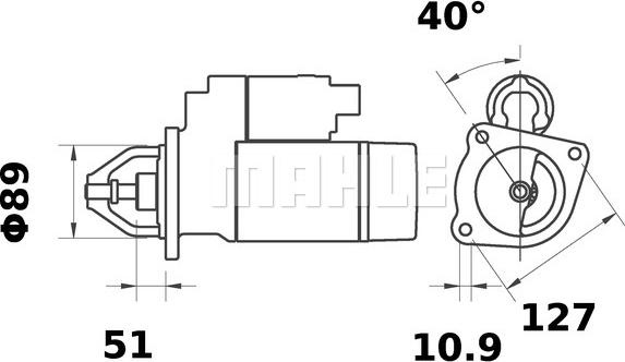 MAHLE MS 319 - Стартер autospares.lv