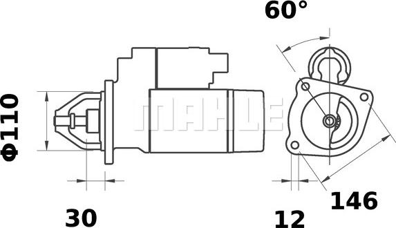 MAHLE MS 389 - Стартер autospares.lv