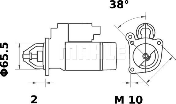 MAHLE MS 324 - Стартер autospares.lv