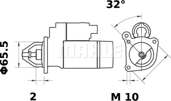 MAHLE MS 375 - Стартер autospares.lv