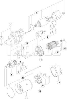 MAHLE MS 232 - Стартер autospares.lv