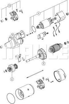 MAHLE MS 753 - Стартер autospares.lv