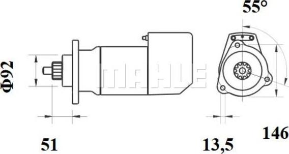 MAHLE MS 780 - Стартер autospares.lv