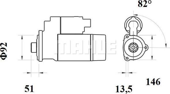 MAHLE MS 776 - Стартер autospares.lv