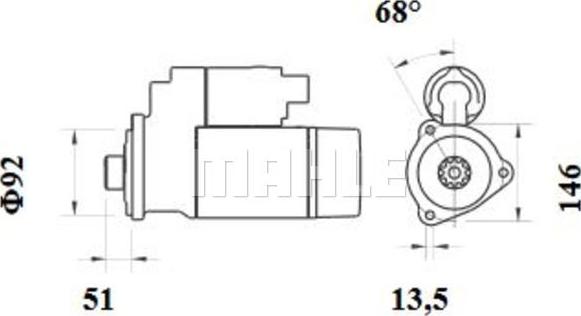 MAHLE MS 778 - Стартер autospares.lv