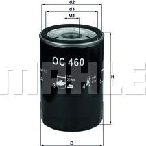 MAHLE OC 460 - Масляный фильтр autospares.lv