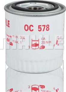 MAHLE OC 578 - Масляный фильтр autospares.lv