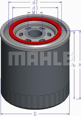 MAHLE OC 578 - Масляный фильтр autospares.lv