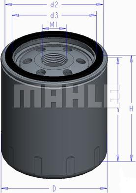 MAHLE OC 577 - Масляный фильтр autospares.lv
