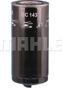 MAHLE OC 143 - Масляный фильтр autospares.lv