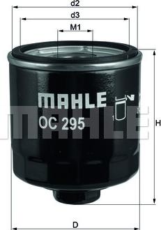 MAHLE OC 295 - Масляный фильтр autospares.lv