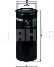 MAHLE OC 246 - Масляный фильтр autospares.lv